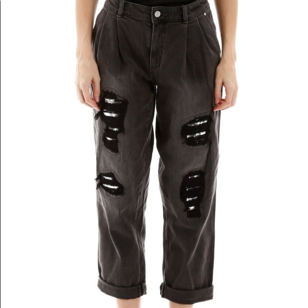 Michael Kors Distressed Sequenced Carrot Jeans - Picture 3 of 11